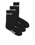 JACK & JONES – JACK & JONES JACMELVIN TENNIS SOCK 3 PACK NOOS, Schwarz, Ein