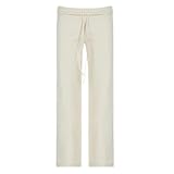 Low Rise Jogginghose Damen Basic Fitness Leggings Lockere Jogginghose Capris Streetwear -Khaki-S