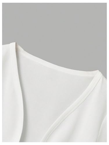 SHENHE Girl's Long Sleeve Bolero Shrug for Dresses Open Front Solid Cropped Cardigan Jacket2