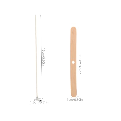 Repuestos de mechas para velas 160 unidades 15 cm madera miniatura 2
