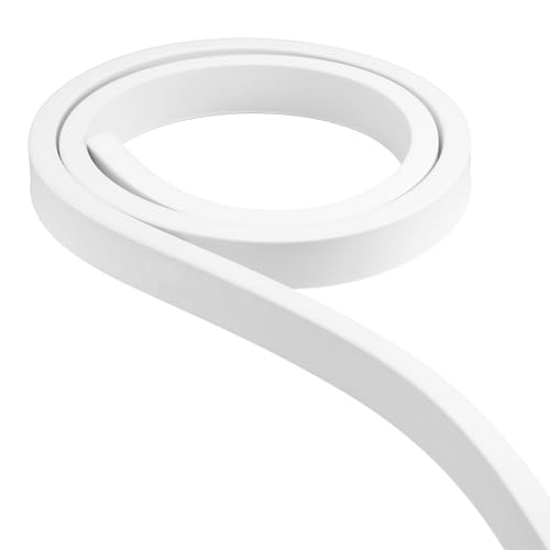 Innconee 1pcs 3/4 Thick x 1-3/5 Wide Flexible Flatstock Molding 8' Feet Long Trim Molding PU Baseboard Decorative for Wall Corners Cabinet Edges Countertops Villas Hotels Suites Wall Tiles