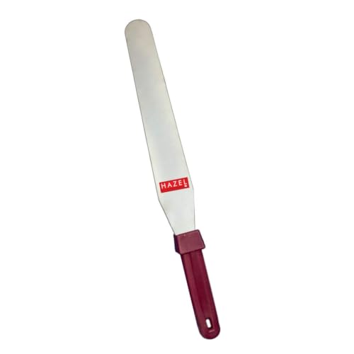 Image of HAZEL Stainless Steel Palette Knife 10 Inch | Cake Spatula for Icing, Cream Spreading and Baking
