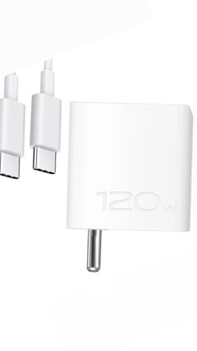 Image of Original Charging Adpater 120W USB Type C Fast Wall Charger Compatible with Vivo X100, Vivo X90 Pro and iQOO Neo 9 (Adapter and Cable) 120w