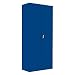 Produktbild Flügeltürenschrank komplett montiert blau Metallschrank abschließbar 180x80x38cm Lagerschrank Aktenschrank Büroschrank Werkzeugschrank 4 Fachböden 530333