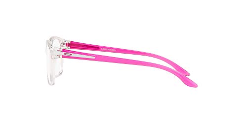 Image of Oakley Youth Unisex Kids OY8010 Cartwheel Rectangular Prescription Eyewear Frames, Polished Clear /Demo Lens