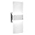ChangM Modern LED Acrylic Wall Sconce 12W Cool White 6000K Up Down Lamp for Bedroom Corridor Stairs Bathroom Indoor Lighting Fixture Lamps Home Room Decor Not Dimmable No Plug(1 Pack)