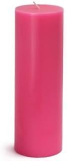 Zest Candle CPZ-095-12 3 x 9 in. Hot Pink Pillar Candles -12pcs-Case - Bulk