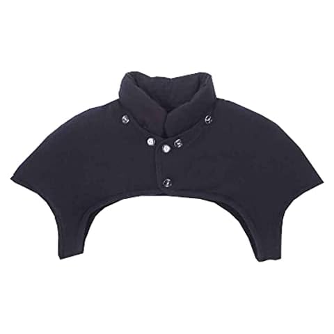 Shoulder Brace Shoulder Warmers Neck Warmer for Neck and Shoulders Pain Relief, Arthritis Relief, Thick Warm Vest Waistcoat with Collar for Men Women, Black Cover