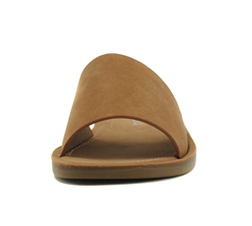 Image of Soda Shoes Efron-S Women Flip Flops Basic Plain Slippers Slip On Sandals Slides Casual Peep Toe Beach