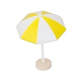 BESPORTBLE Miniatur Strand Sonnenschirm Gelb für Moos Dekoration Landschaft Bonsai Zubehör für Mini Garten Fairytale Mikrolandschaft Ornament Geeignet für DIY Terrarium und Miniatur Haus