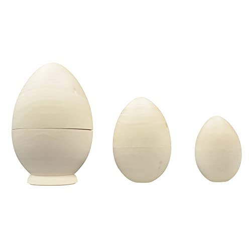 アシーナ 白木 タマゴ マトリョーシカ3個組 15007006
