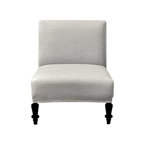 Image of Eco-Ancheng Armless Chair Slipcover Removable Armless Accent Chairs Covers Washable Armless Slipper Chair Slipcover Printed Armless Chair Furniture Protector Covers for Living Dining Room Hotel