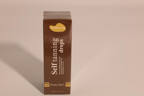 Enjoy Skin Self Tanning Drops:Customizable Sunless Tanning from Light Glow to Dark Bronze,Rich in Natural Ingredients for Caring Skin,No Skin Damage and Change Easily