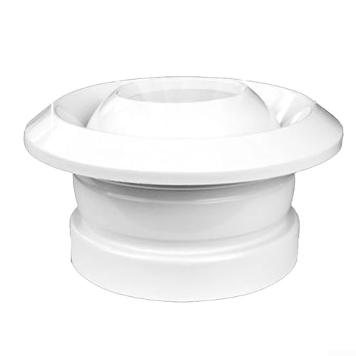 Grille d'aération ronde ABS blanc 300 buse rotative ventilation plafond - 2