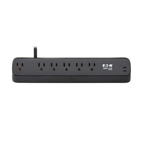 Image of Eaton Tripp Lite TLP610U30CLAMPB Desk Clamp Surge Protector & 2 USB-C Ports