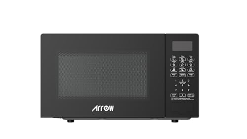 20L Digital Microwave Oven 700W 10 Power Levels Membrane Control 99-Min Timer Defrost Function Cooking End Signal Stylish Black Design Push-Button Door | Model: RO-20MWBD