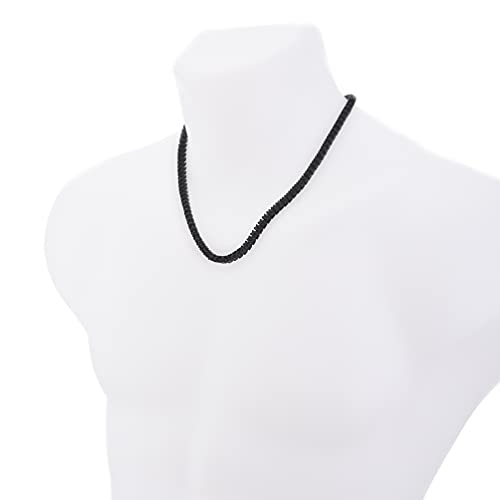metaltree98 Black Plated Tennis Stone Chain Necklace 16" / 18" / 20" / 22" / 24"4