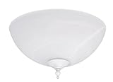 Hunter 21828 Builder Swirled Marble Light Bowl with White and Brushed Nickel Cap and Finials