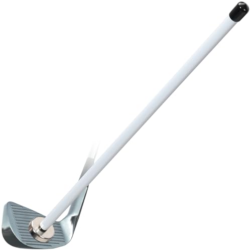 Ihomepark Golf Magnetic Alignment Rods Club Face Golf Training Tool 16 Golf Alignment Magnet Swing Trainer Aid White