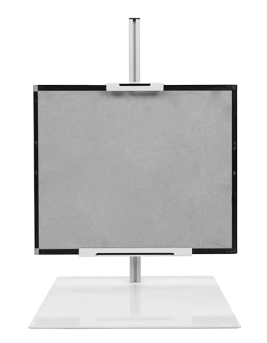 ATTENUTECH Table Top Cassette Holder - for Lateral Imaging - with Adjustable Height, Anti-Slip Clamps, Secure-Slide Base - Fits CR/DR and Grid Cassettes - Heavy Duty - 1 Pack