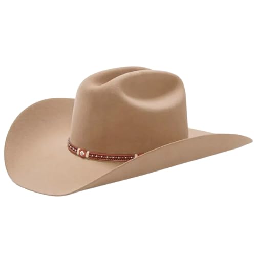 Beimus Chapeau de cowgirl résistant à l'usure pour femme et homme respirant chapeaux de cowboy ethniques banquets fête photographie western pour femmes pour...
