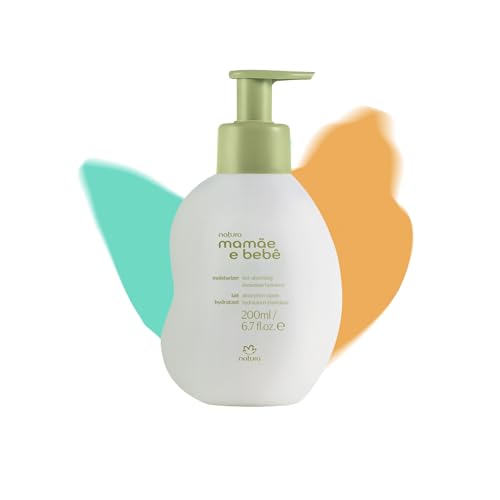 Image of natura - Mamãe e Bebê Baby Fast Absorbing Moisturizer - 100% Vegan - Vegetable Oil & Cupuaçu Butter - 98.8% Natural Origin - All Skin Types - Cruelty Free - Baby Essentials - 6.7 fl oz (200ml)