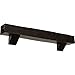 Ekena Millwork 4" H x 6" D x 84" W Knotty Pine Faux Wood Fireplace Mantel Kit w/ Breckinridge Corbels, Premium Walnut