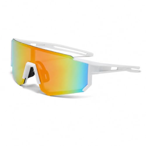 Sports Polarised Cycling Sunglasses UV400 Protection - Lightweight Ventilated Anti-Fog Blue Gradient Lens Non-Slip Running Golf Driving Fishing Goggle