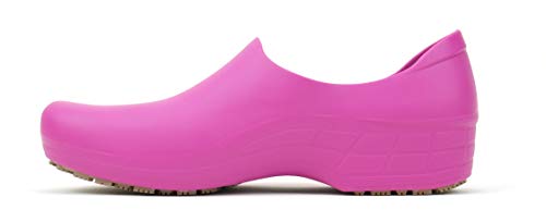 Sticky SSW-US-PIK-6 Nursing Shoes Women - Chefs - Kitchen - Nurses - Clogs for Work - Waterproof Non Slip (Pink, 6)