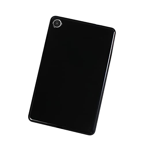 GMUJIAO Funda Compatible con Lenovo Tab M8 4th Gen (TB-300FU),Funda Protectora Ligera a Prueba de Golpes de TPU de Cuero Suave de Silicona-Negro