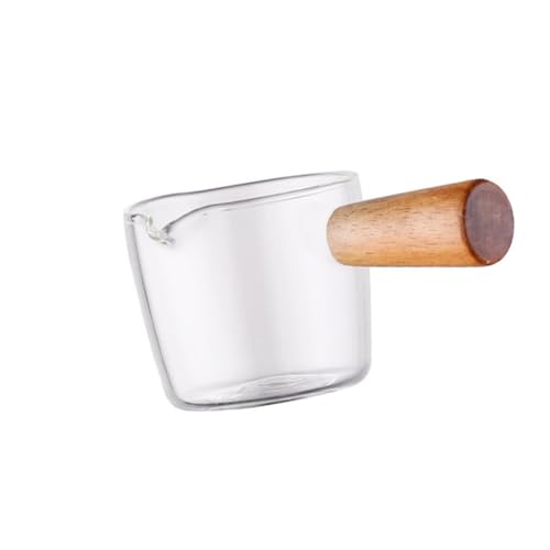 WEKADRIN 小型ガラスディップボウル 持ち手付き調味料皿 醤油やソース用前菜プレート 熱冷対応 食洗機対応 家 飲食店向け
