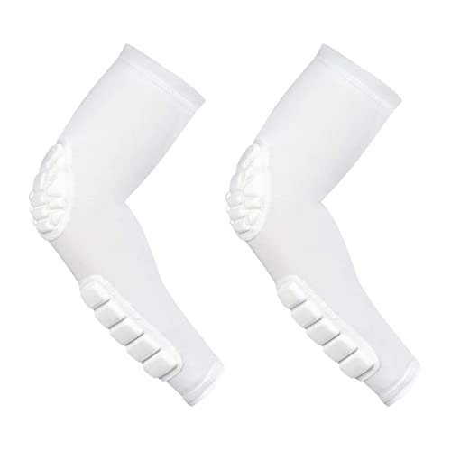 Blaward Padded Arm/Leg Sleeves, 2Pcs Crashproof Elbow Forearm Pads/Knee Calf Shin Protective Support for Football Basketball