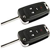 Key Fob Keyless Entry Remote Flip Shell Case & Pad fits Buick, Chevy, GMC, Set of 2