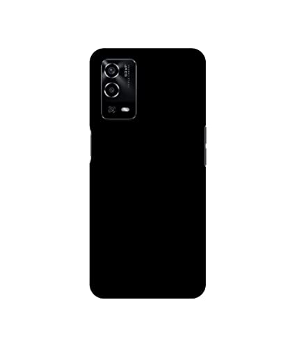 Image of Plastic Solid Black Design 3D Printed Hard Back Cover for Oppo A55 4G