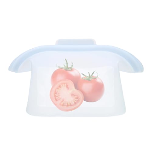 シリコンフリーザーバッグ ? 漏れ防止の再利用可能な食品保管 |密閉キッチンオーガナイザーバッグ | 鮮度保持シール袋セット 冷蔵庫用セルフシール容器 乳・果物・野菜