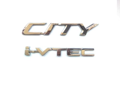 Image of Car Name Emblem Monogram Logo Sign Badge Decals Sticker Chrome Plastic for (City I-VTEC)