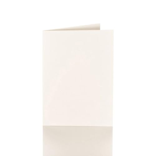 Paper24 75 biglietti pieghevoli 120 x 170 mm, 240 g/m² (per buste B6) in avorio