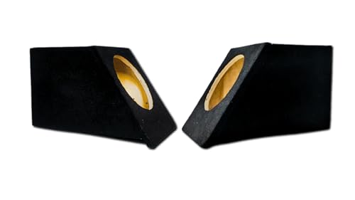 Image of 8INCHE Slope Taper Car Speaker Empty Box Cabinet, Black, Flat Slope Surface Big Wooden Enclosure for 8-inch Subwoofe Box 20x37x22 cm