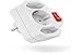 Price comparison product image Hama 47756 Power Strip Adaptor 1 Socket with Earth Contact / 2 Euro Sockets White