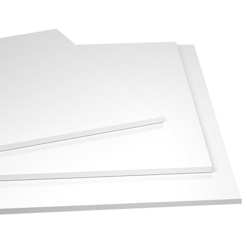 UpGBRF Placa PVC Rígida Panel Plástico Sólido Tablero De Cloruro De Polivinilo Blanco para Equipos De Construcción, Grosor 5 Mm,100mm x 100mm