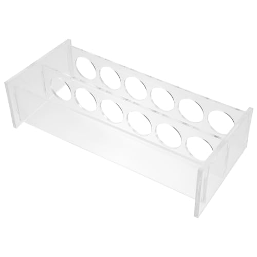 SOLUSTRE Transparent Tube Rack Slots for Centrifuge Tubes Test Tube Holder Scientific Tube Organizer Drying Rack for Test Tubes