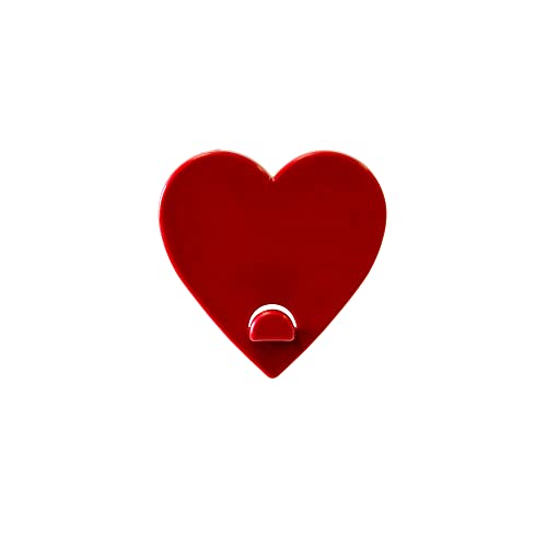 KalaMitica - Hook for Wall Magnetic Board with Strong Magnet - Red Heart, 5,5 x 5,1 cm