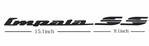 Emblema para Impala SS 1994 a 1996, placa trasera de cuarto 3D negro mate de 2 piezas 5