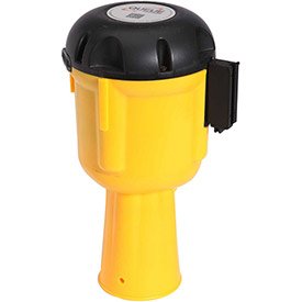 ConePro 600 Yellow Traffic Cone Mount Retracting Belt 30' Authorized Access Only