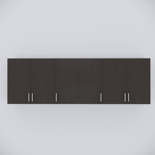 Image of SPECIALITY PANELS 6 Door Modular Wall Mounted Kitchen Cabinet with Adjustable Shelf Space Saving Storage Unit Durable Engineered Wood Cupboard for Kitchen Living Room Utility Organizer Furniture