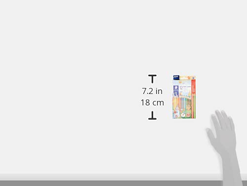 STAEDTLER Buntstift Noris jumbo, erhöhte Bruchfestigkeit, Dreikantform, ABS-System, attraktive Sternchenprägung, Bonuspack mit 12 brillanten Farben und einem Spitzer, 128 NC12P1