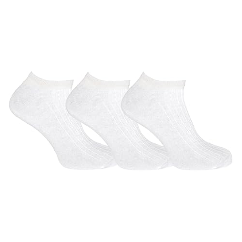 Kids 3 Pack 100% Cotton Sneaker Socks | Sock Snob | Short Low Cut Ankle Socks (10-1, White)2