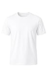 Romba Sport Men's and Women's Round Neck T-Shirt Cotton Barasola Material Suitable for Daily Use Sports Outdoor (White, XL)
