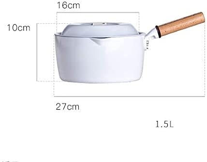 HTTGDGDH Wok Cookery Non Stick Enamel Milk Pan Soup Pan Non Stick Pan Frying Pan Gas Stove Small Frying Pan Induction Cooking Pot Sauce Pan - Image 2