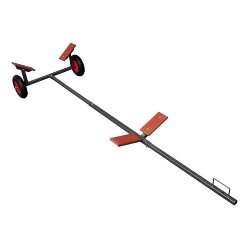 Pemberly Row Durable Boat Trailer 118.9 x 39.6 x 16.9 Black/Orange Fits Boats up to 15.1 ft 352.7 lb Capacity 3-Way Adjustable Pneumatic Tires Compact Design for Easy Transport